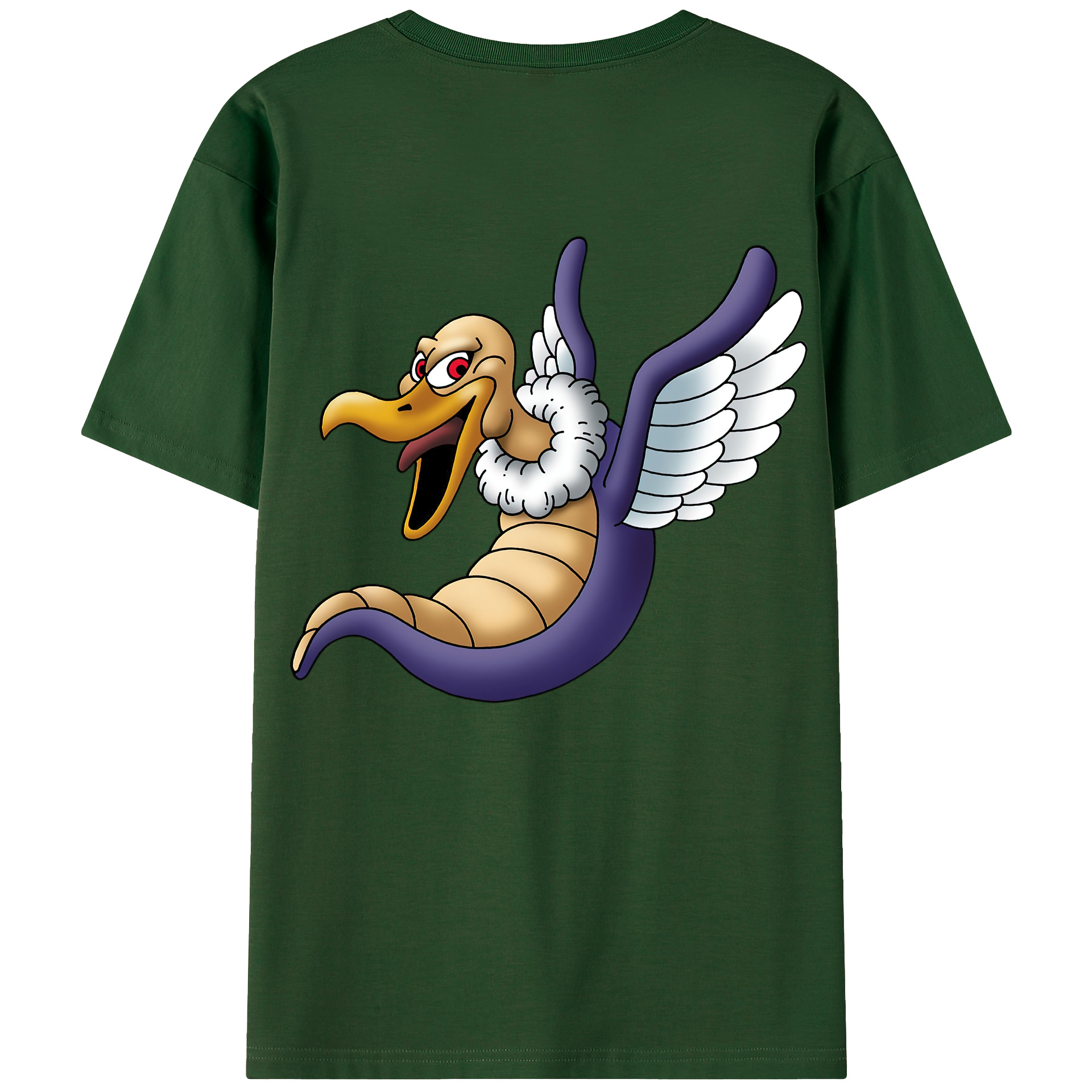 （画像用） ドラゴンクエスト Doragon Kuesuto Dragon Quest 綿100％半袖Tシャツ（背面プリント）